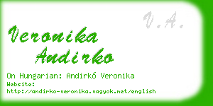 veronika andirko business card
